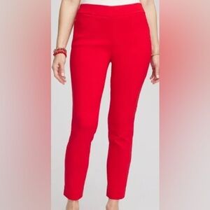 Chico's So Slimming Brigitte Ankle Fit Red 4P